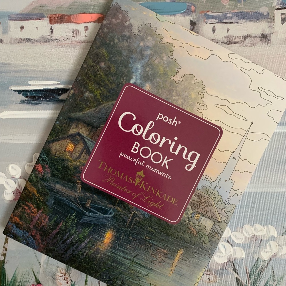 2017 Thomas Kinkade Posh Softcover Colouring Book Collectibles